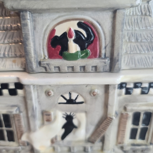 Sakura Debbie Mumm Halloween Cookie Jar Haunted House Ceramic Collectible Ghost - Picture 7 of 13